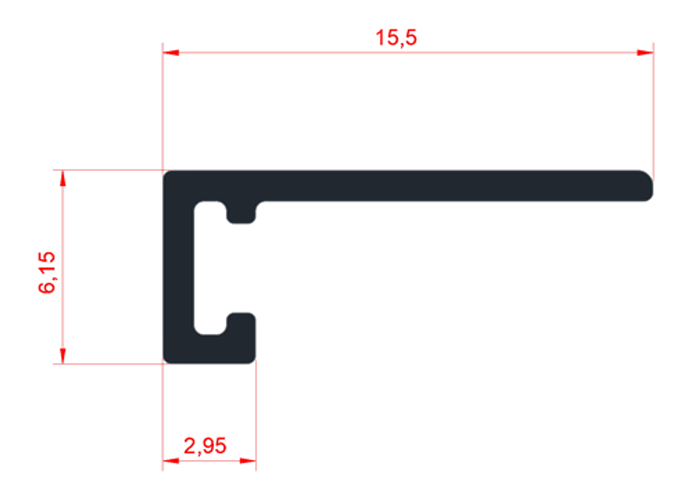 Плинтус PRO DESIGN 7067 MINI Черный Муар 2700мм