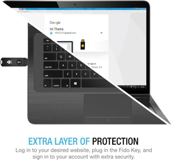FIDO U2F Security Key Thetis [Алюминиевая складная конструкция] Универсальный ключ двухфакторной аутентификации (USB Type A) для защиты в Windows/Linux/Mac OS, Gmail, Facebook, Dropbox, Salesforce, GitHub