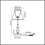 8283/1T CLASSI никель/белый, металл/керамика/текстиль Настольная лампа Е14 1*40W 220V KENTUKI
