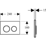 Клавиша смыва Boheme 658 для инсталляции Geberit, Золото