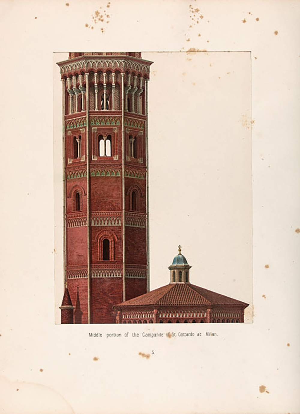 Терракотовая архитектура Северной Италии. (XII-XV вв.) . 1-е издание. Лондон. Изд. John Murray, 1867