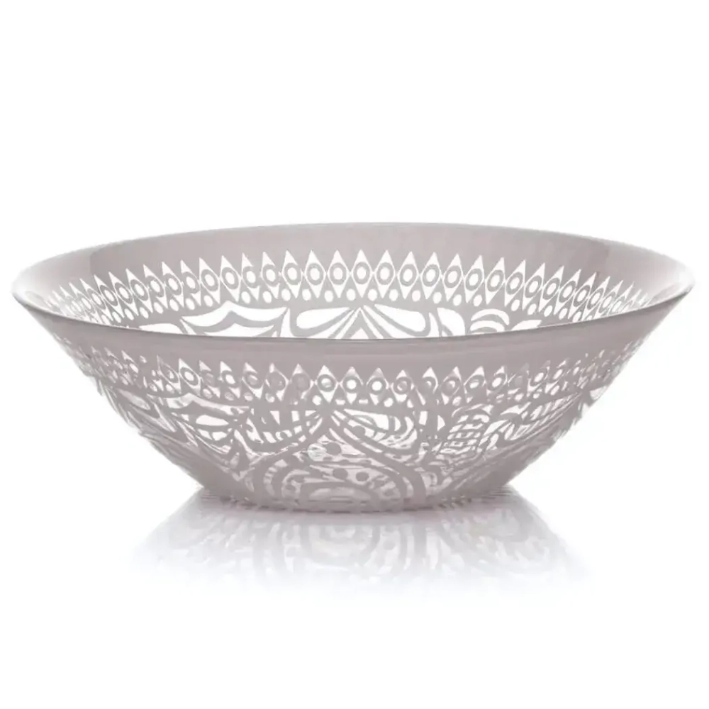 Салатник стеклянный 16см «Бохо» бежевый 10533SLBD44