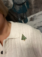 Новогодняя брошь елочка