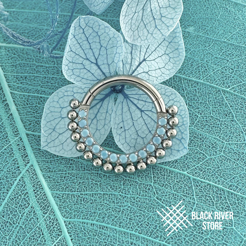 Кликер Alma Turquoise CZ 1.2мм