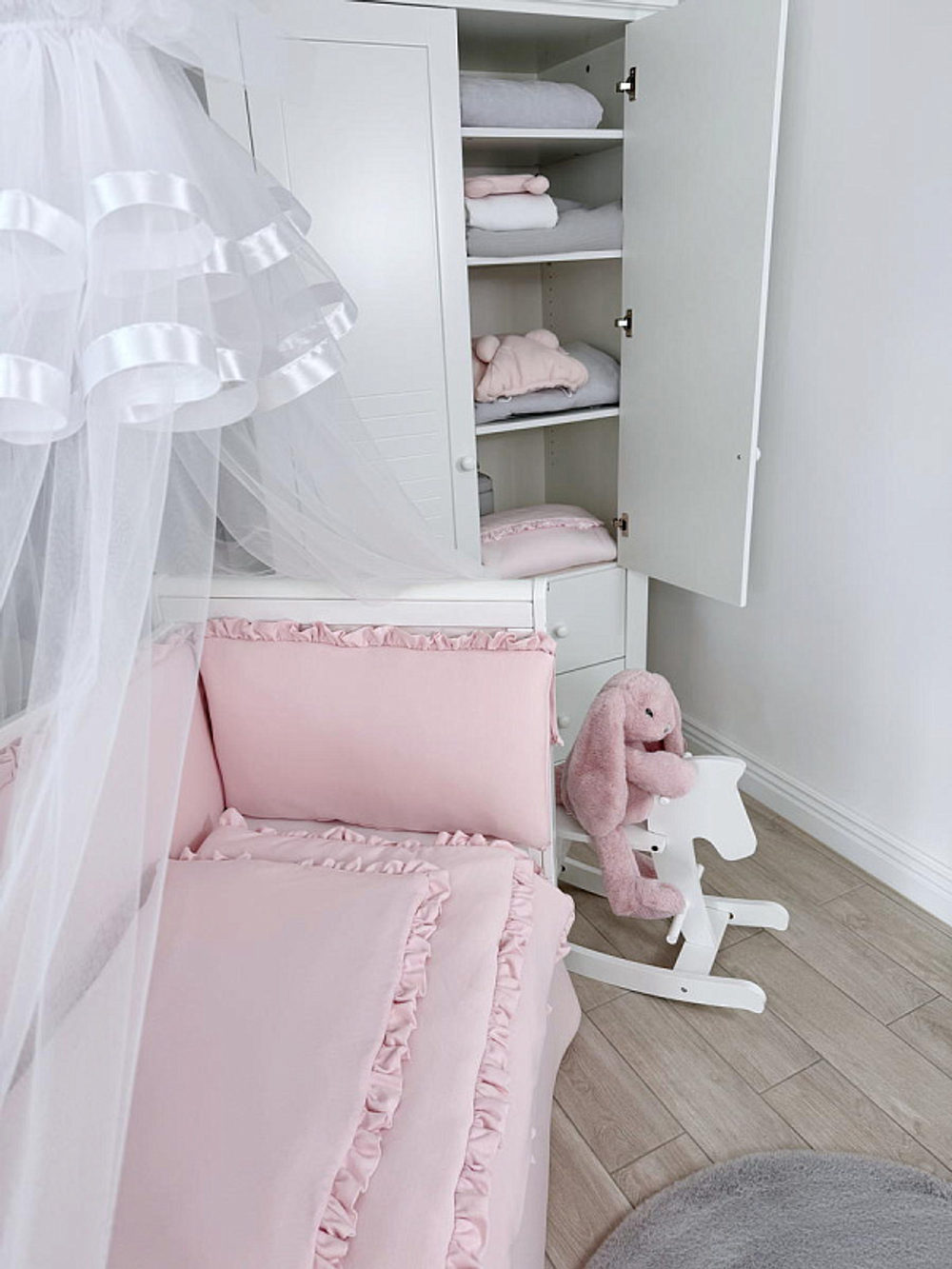 Комплект постельного белья Lepre New Royal Collection 4 предмета 120х90 см розовая пастель