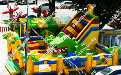 Надувной батут "Мульти-сафари крокодил"