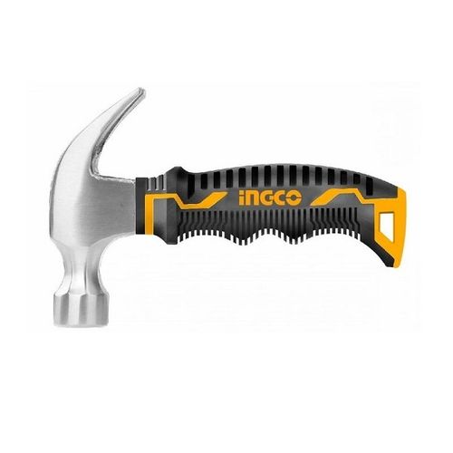 Молоток-гвоздодёр 225 гр с фиберглассовой рукояткой INGCO