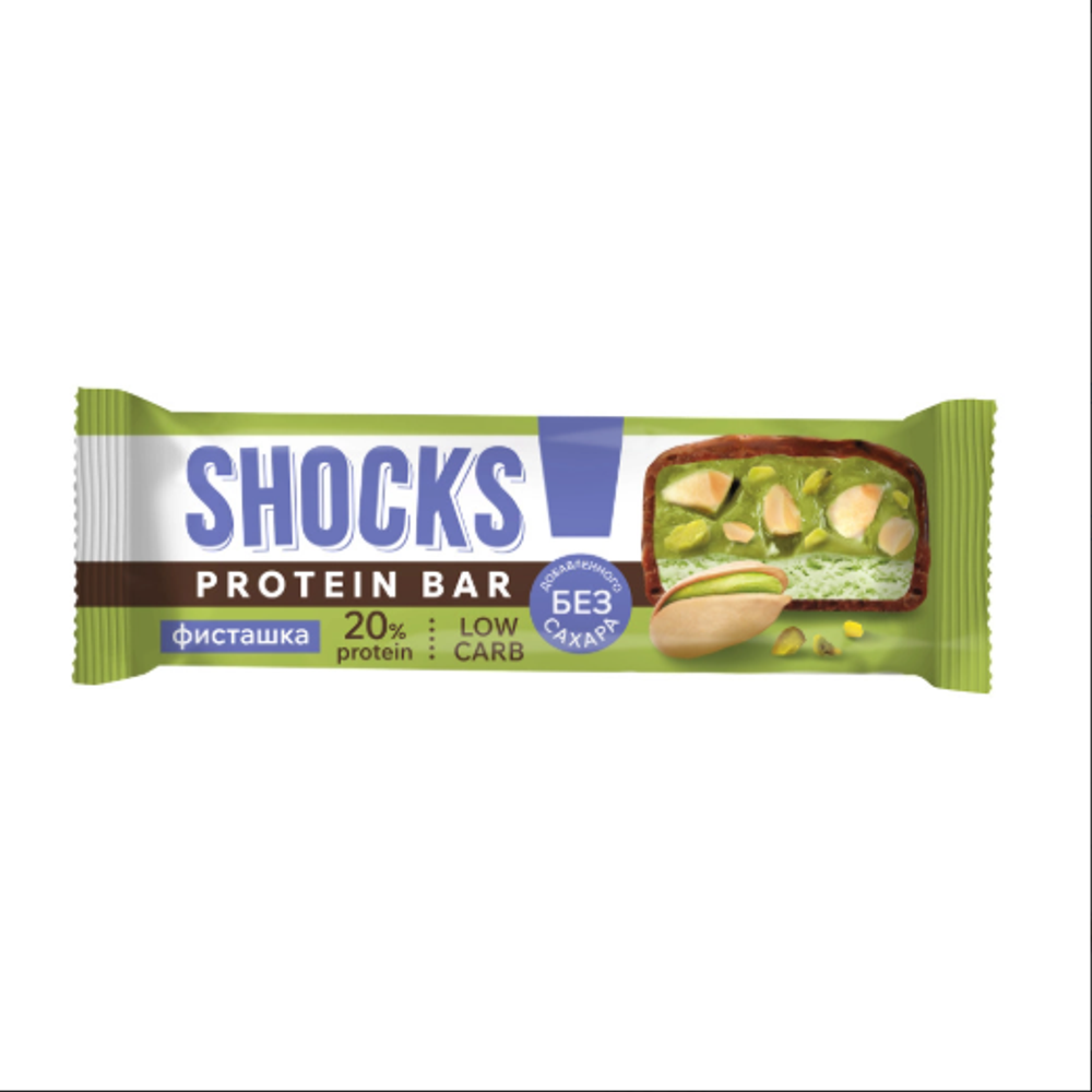 Батончик глазированный FitnesShock 50 гр. Фисташка