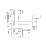 Смеситель для ванны и душа Jaquar Opal Prime OPP-CHR-15119PM