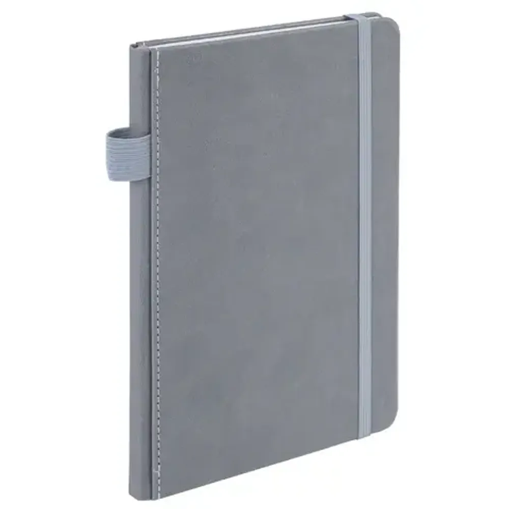 Записная книжка А5, 80л, обл. твёрдая, кожзам, резинка, держатель, клетка, Brauberg Edge