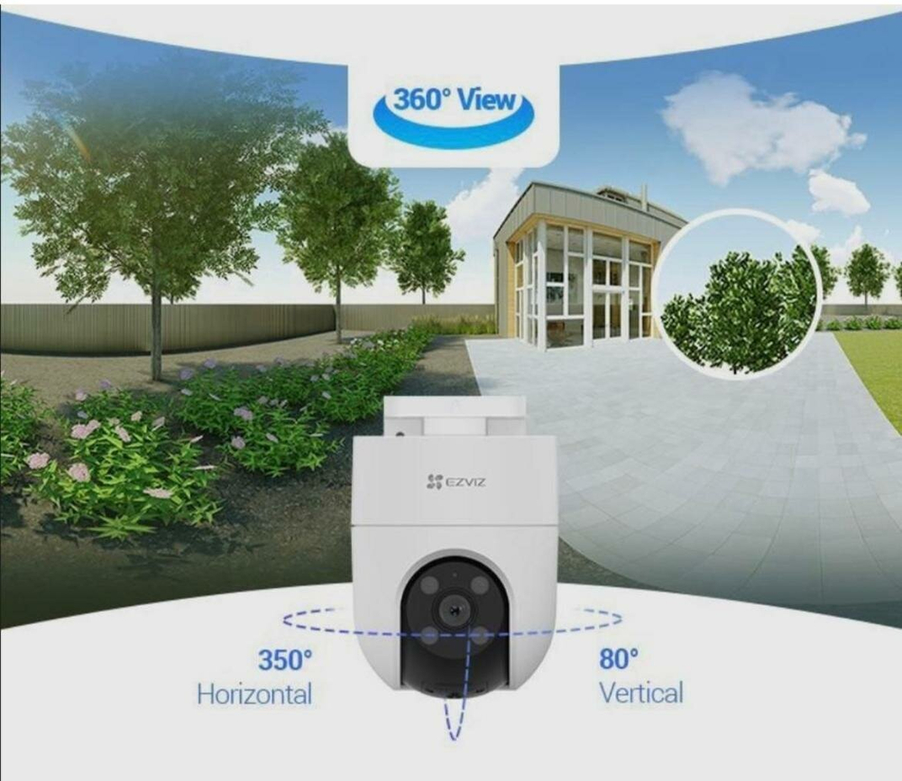 EZVIZ H8c 2 МП поворотная Wi-Fi камера c распознаванием людей.