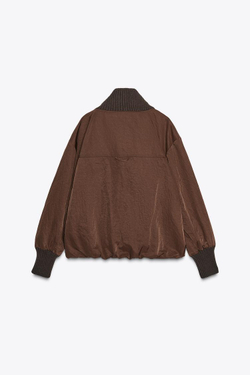 ZARA КУРТКА В РУБЧИК — ZW COLLECTION, ШОКОЛАДНЫЙ