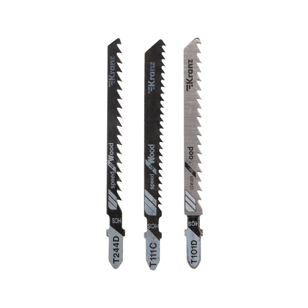 Набор полотен для электролобзика № 4 T101D/T111C/T244D (3 шт./уп.) KRANZ