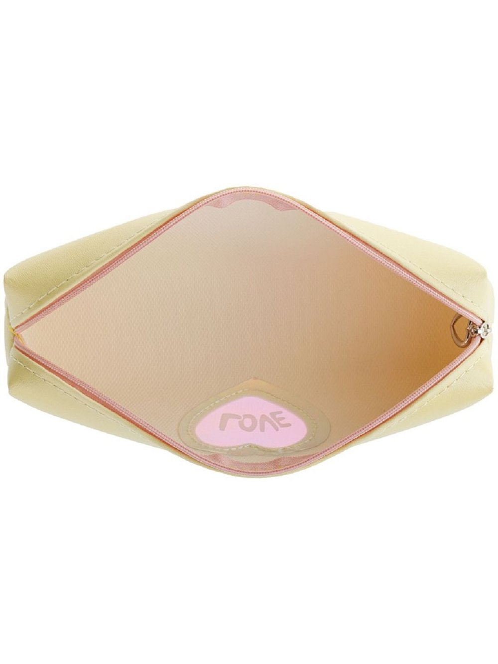 Пенал мягкий 210х70х60 ArtSpace (Love), лимонный, искусственная кожа