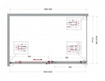 Душевой уголок BelBagno SOFT_CLOSE-2-AH-1 160х100 стекло прозрачное/профиль оружейная сталь