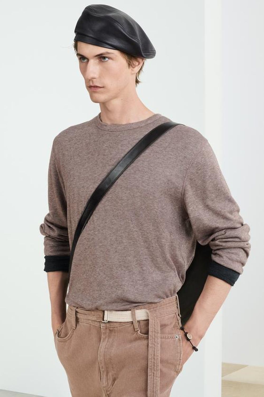 ZARA ЛОНГСЛИВ СВОБОДНОГО КРОЯ, РОЗОВЫЙ МЕЛАНЖ