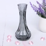 Ваза стеклянная «Муза» 4*16см графит