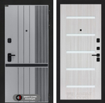 Входная дверь Лабиринт SKYLAB - 01 Сандал белый стекло белое