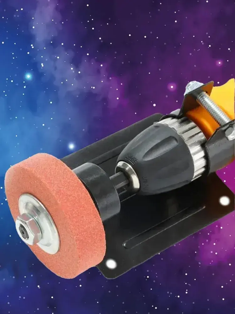 Мини станок шлифовальный точильный и полировальный из электродрели с 1 диском