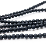 "Лава" бусины, диаметр 4,3-4,5 мм, цена за нить 81-82 шт (около 39 см)