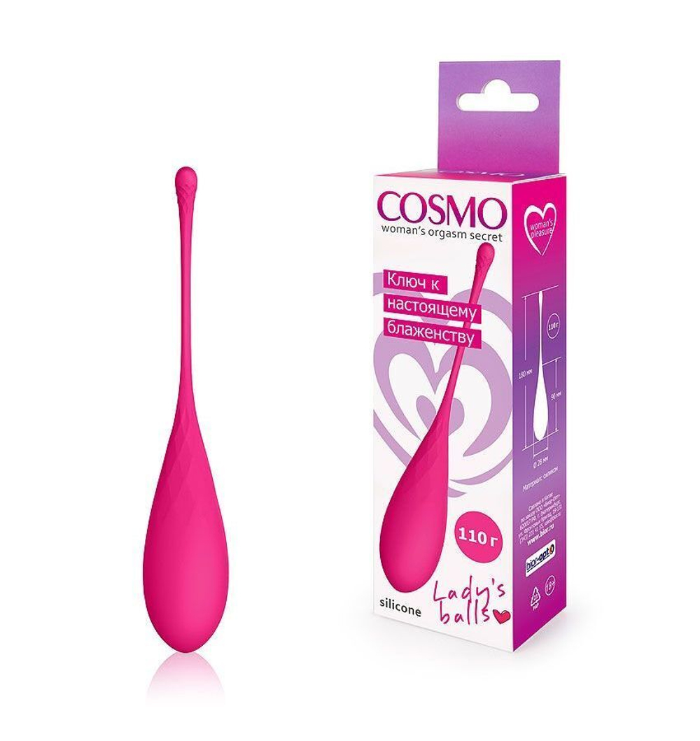 Розовый тяжелый вагинальный шарик со шнурком (Цвет: розовый)