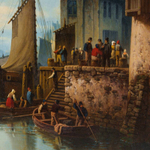 Картина  «Вид портового города / ANSICHT EINER HAFENSTADT»