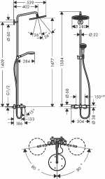 Душевая система Hansgrohe Croma Select S Showerpipe 280 1jet 26792000