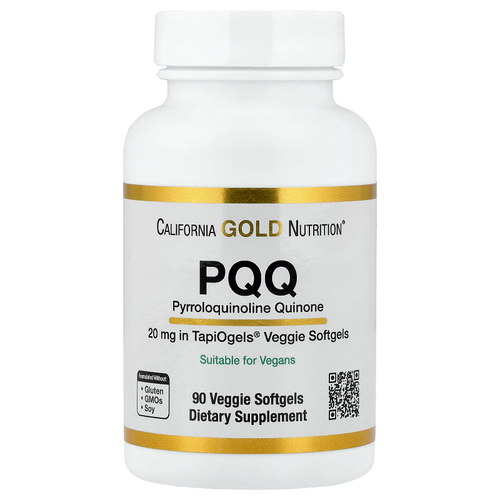 California Gold Nutrition, Пирролохинолинхинон, 20 мг, 90 растительных капсул