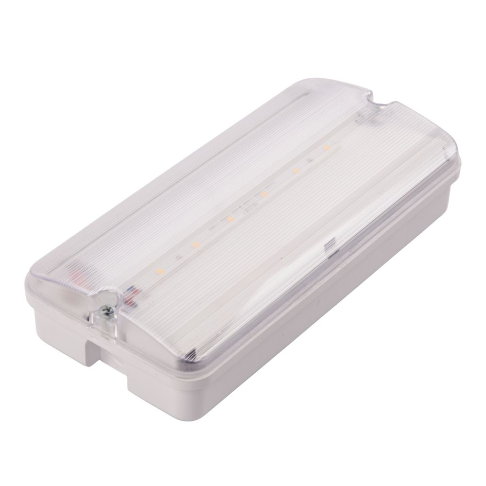 ULW-K25B 6W-4000K-EMG IP65 WHITE Светильник светодиодный влагозащищенный с БАП. Белый свет 4000K. 660Лм. Размер 220x105x50мм. Корпус белый. ТМ Uniel