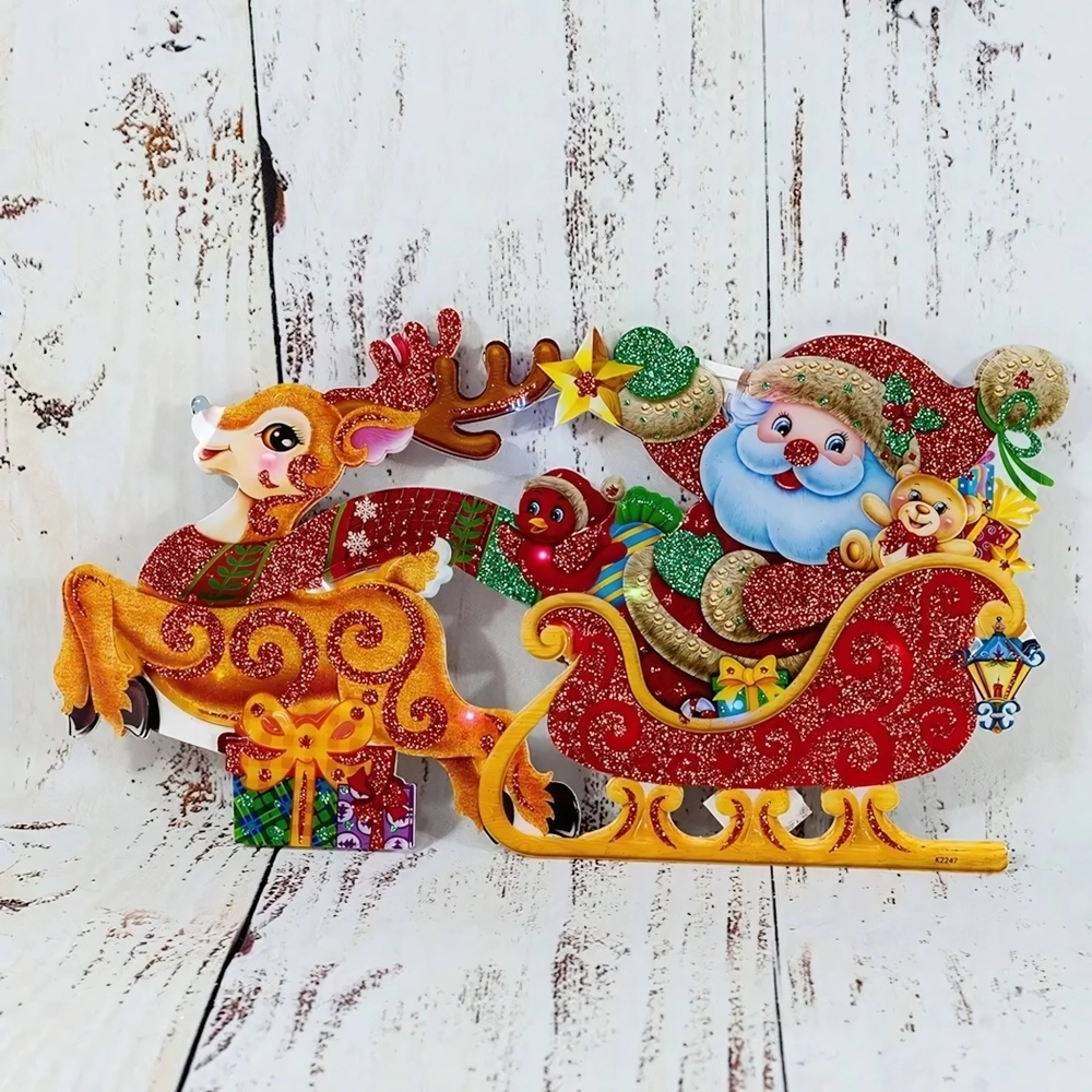 Панно НОВОГОДНЕЕ ! с подсветкой 30*32см.