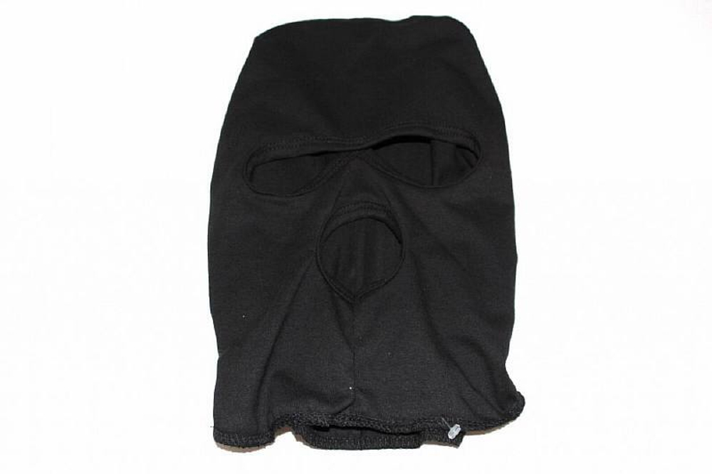 Маска черная х/б 3 отверстия