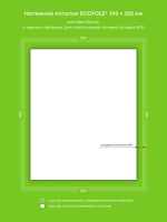 Натяжные потолки 4.3 м2, 3.5 м2, 12.6 м2, 6 м2, 2.1 м2