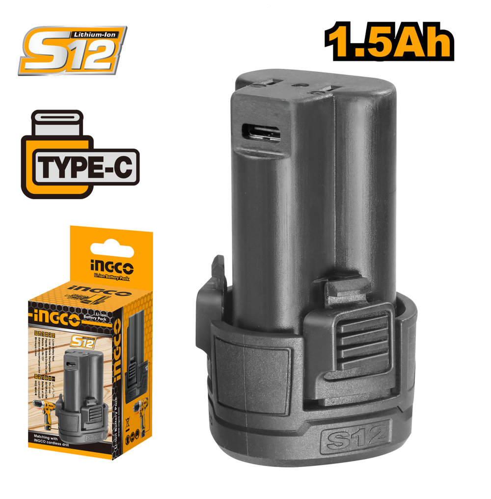 Батарея аккумуляторная INGCO Li-Ion 12 B Type-C FBLI12153