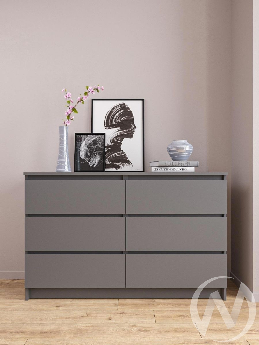 Комод 6 ящиков МС Денвер