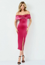 Платье со сборкой на груди