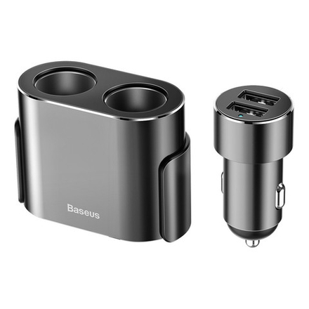 Автомобильная зарядка Baseus Horizontal Screen Gravity Vehicle-Mounted Holder 2CL+2A 80W