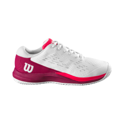 Детские теннисные кроссовки Wilson Rush Pro Ace All Court Shoe Kids - White, Berry
