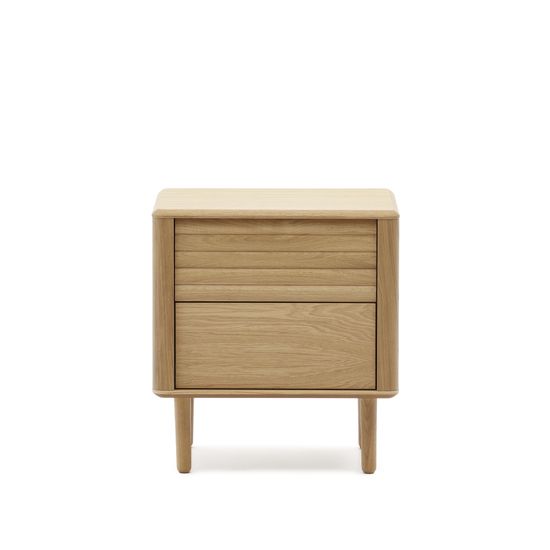 Lenon Тумбочка с 2 ящиками из шпона дуба 50 x 55 см