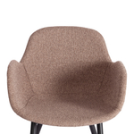 Кресло VALENTINO (mod. PC45-2) / 1 шт. в упаковке металл/экокожа/ткань, 55 х 58 х 81 см, Brown (коричневый)/чёрный