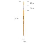 Кисть BRAUBERG, щетина, круглая, № 7, 200198