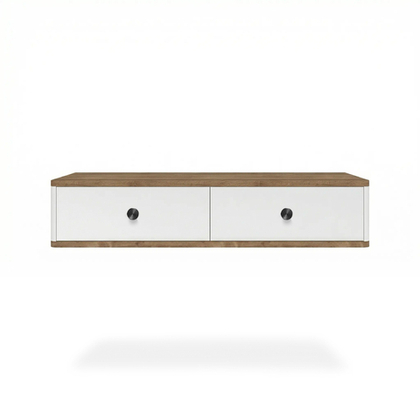 Подвесной туалетный столик консоль Royal 5310 эко (Дуб Веллингтон-р.черная)