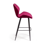 Стул барный Crystal, бархат винно-красный 16