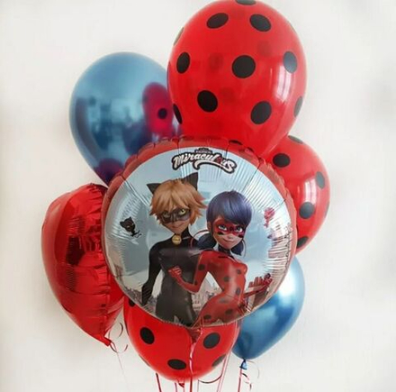 Композиция из шаров "Леди Баг и Суперкот. Любимые герои"