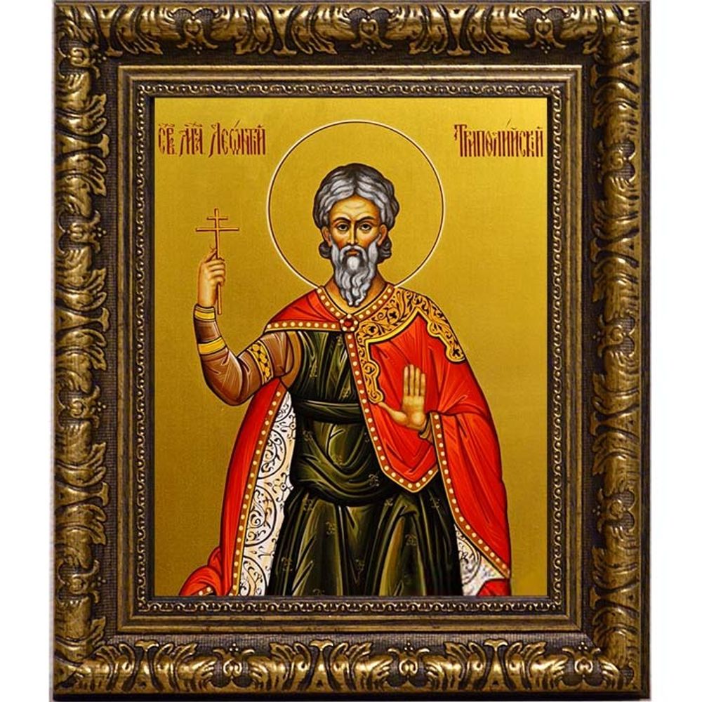 Леонтий Триполийский военачальник мученик. Икона на холсте.