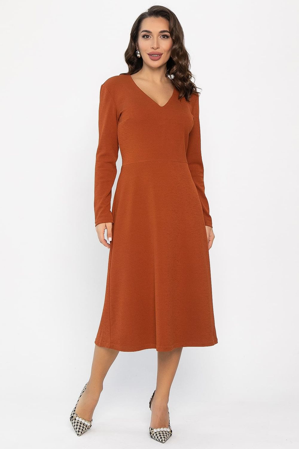 Платье трикотажное Парижанка (терракот) П14335-10М LT Collection