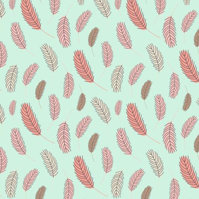 Паттерн с перьями в стиле бохо
