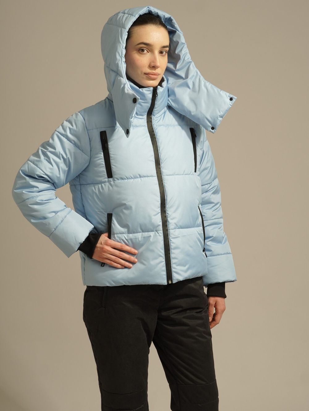 Куртка зимняя укороченная, blue