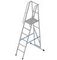 Лестница-платформа фиксированной высоты алюминиевая MEGAL ЛПФВА Н=1.2-4 с траверсой