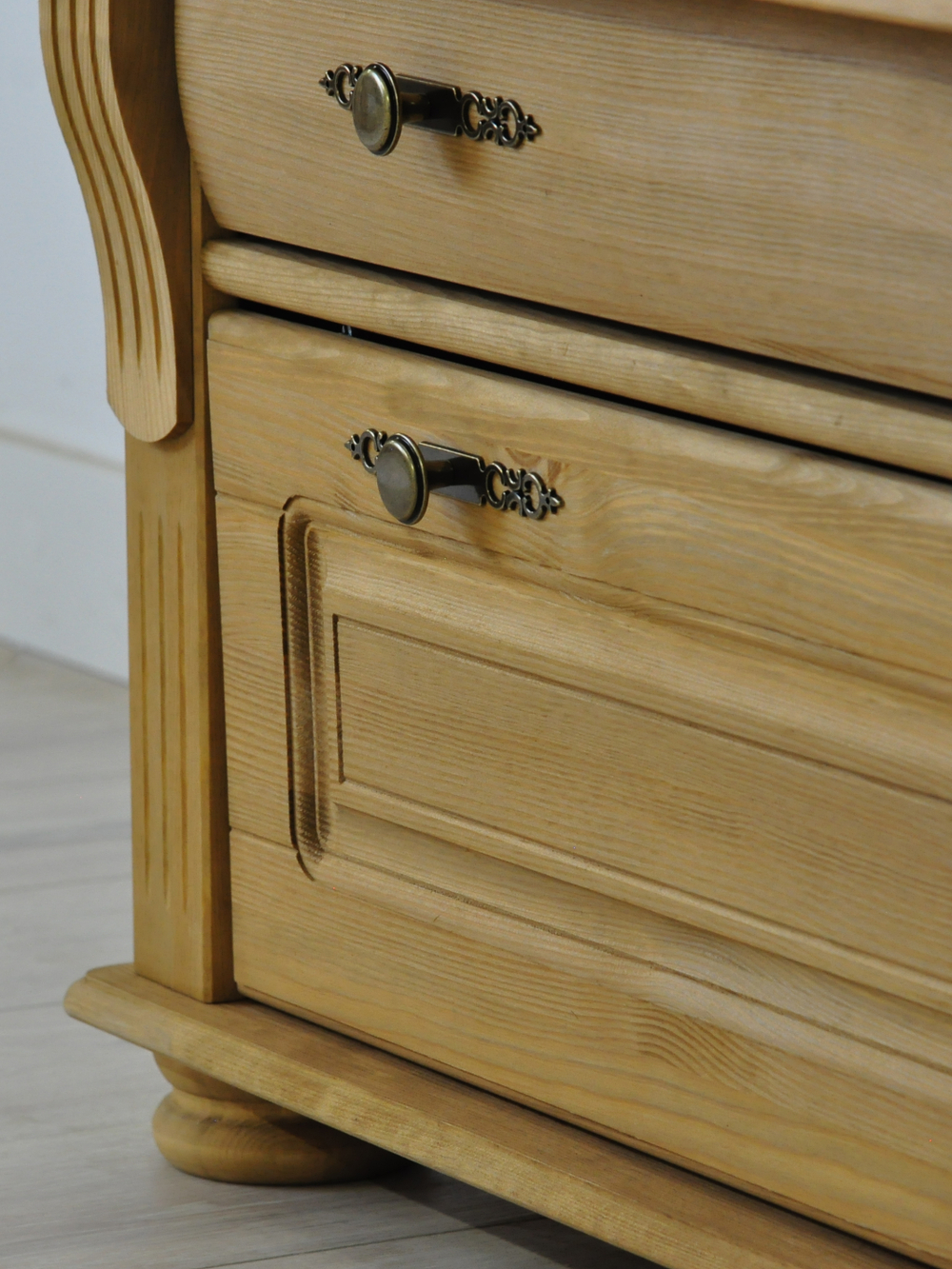 Скамья в прихожую Сюзанна из сосны, обувница