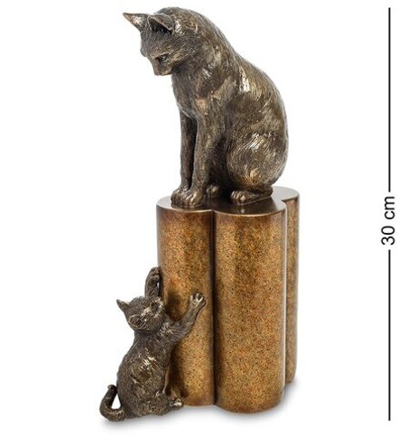 Veronese WS-883 Статуэтка «Кошка с котенком - воспитание»